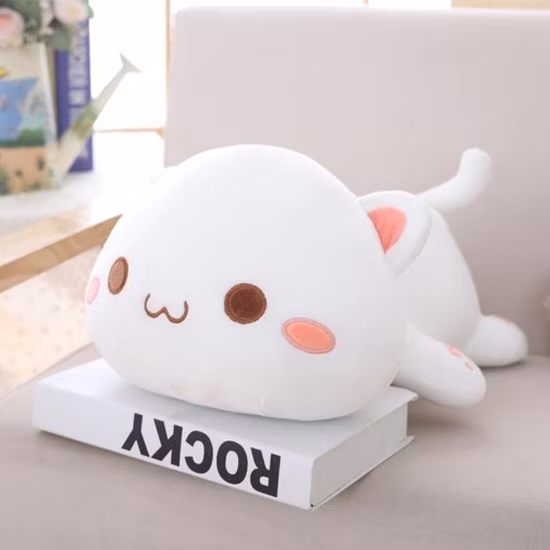 40 cm mignon doux peluche Kawaii gonflable enfants jouets mignon Peluches sieste dormir 3 en 1 Squishmallow avec couverture en peluche bébé jouet chat oreiller pour le bureau